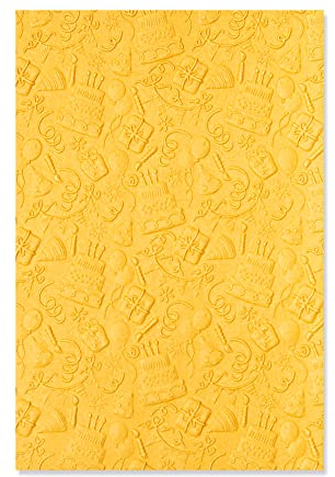Sizzix by 3-D Textured Impressions Embossing Folder Celebrate von Kath Breen, 665402, Papier, multicolor, One Size