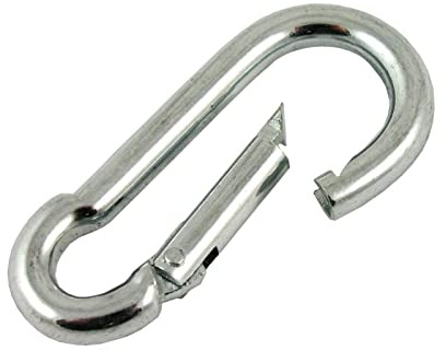 10 Stück Karabinerhaken 5x50mm verzinkt
