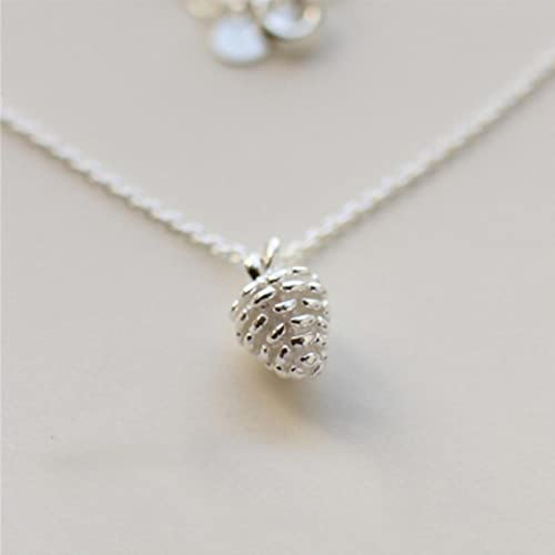 MAYIYAHO 925 Sterling Silber Schmuck Tannenzapfen Halsband Halsketten für Frauen Hochzeit Mädchen Statement Schmuck