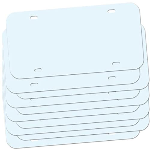 Simplee Signage Blank License Plate for Vinyl, License Plate Blank for Business, Blank License Plates for Creating Custom Vanity Plates (10 Pack)