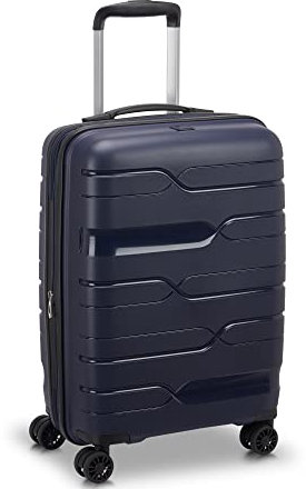 Modo by Roncato MD1 Trolley, ausziehbar, starr, mit TSA, Dunkelblau, Bagaglio a Mano, Hartschalenkoffer mit ausziehbarem Mittelteil und drehbaren Rädern