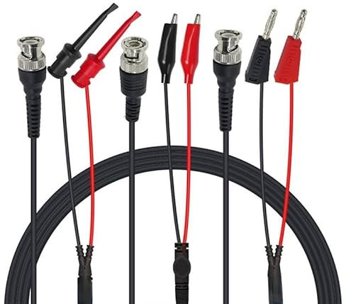 FEMSIS P1197B BNC-Messleitungssatz Messhaken Krokodilklemme 4 mm Bananenstecker auf Q9-Stecker Kabel Oszilloskop-Sondenkabelsatz