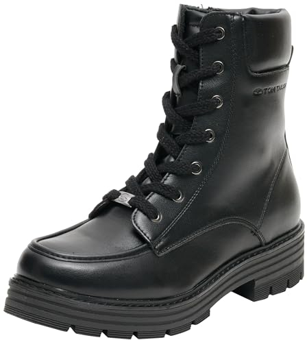 Tom Tailor Damen 4290130023 Mode-Stiefel, Black, 39 EU