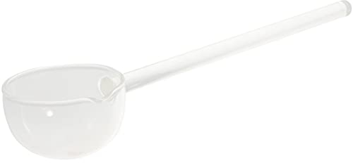 Kichvoe Cuillère Verre Transparent Longue Résistante Chaleur pour Glace Et Desserts Cuillère à Idéale pour Mélanger