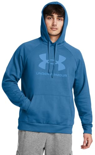 Under Armour Herren Sweatshirt Kapuzensweatshirt Hoodie Rival Fleece Logo, Farbe:Blau, Größe:XXL, Artikel:-406 Blue