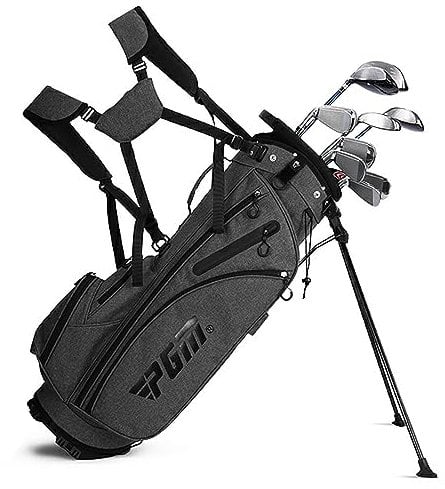 PGM G300 - Set completo di mazze da golf da uomo, in titanio #1, ibrido con pregiudizi, set in ferro ad alta resistenza, putter ad alto perdono, con borsa di supporto (destrorsi, 12 bastoncini, rigidi