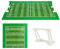 YLtremker Fußball-Arena Baustein mit Grundplatte und Fußballtor, 2 Stück Turnhalle Fußballplatz Minifiguren Zubehör bausteine