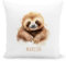 DEL MÀ Unique & Personal Faultier Kissen personalisiert mit Namen Kinderkissen Kuschelkissen Kinder Geschenk Kinderzimmer Deko Junge Mädchen Zierkissen Dekokissen 40x40 cm inkl. Füllung und Bezug