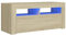 SECOLI Mueble de TV LED de 90 cm con iluminación LED, mesa de televisión, roble sonoma, mueble de TV, 90 x 35 x 40 cm