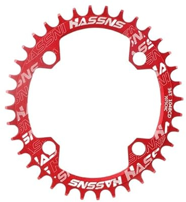 Platos para Bicicletas Plato de Bicicleta de montaña 104BCD, Redondo y Ovalado, Rueda de Cadena de Diente Ancho y Estrecho, Juego de Platos y bielas de Rotor de Bicicleta 30/32/34/36/38/40/42T (Size