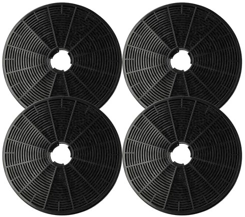 vhbw 4x Aktivkohlefilter kompatibel mit Klarstein Skyfall Smart 10035379, 10035378 Dunstabzugshaube - 17,5 cm