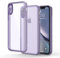 Honeyview Colored Clear Case for iPhone XR with Matte Border, Non-Yellowing, Shockproof, Armour Phone Cover for Apple iPhone XR - Purple
