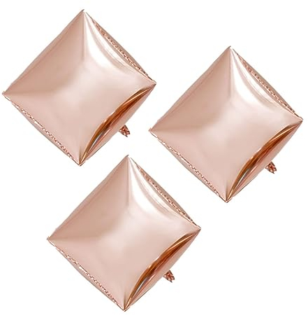 LABRIMP 3st Quadratischer Ballon Würfel Folienballons Partyzubehör Duschballon Heliumballons Zubehör Für Hochzeitsfeiern Geburtstag Folienballons Dekor Alles Zum Geburtstag 4d Metall