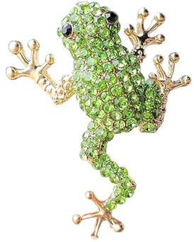 Legierung Brosche Mantel Brosche Unisex Brosche Frosch Form Legierung Strass Dekor für Tasche Mantel Kragen Hut Schal Party Abschlussball Kleidung Schmuck