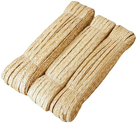 TQVLNMCR Material de Paja de Trigo de 50M, Ratán para el Hogar, Tejido Hecho a Mano, Adornos para Manualidades, Tejido Y Reparación, Silla, Mesa, Cesta, Herramienta/Ancho 13Mm