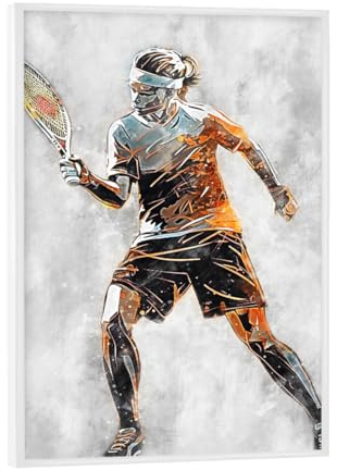 artboxONE Poster mit weiem Rahmen 18x13 cm Sport Tennis Color Grey A (matart) - Bild Tennis Australian Open Ball