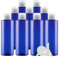 PQPAUTY 24 pièces 200ml Bleu Vide Plastique Bouteille avec Transparent Bouchon à Bascule de Lotion pour lotions crèmes gels shampooing