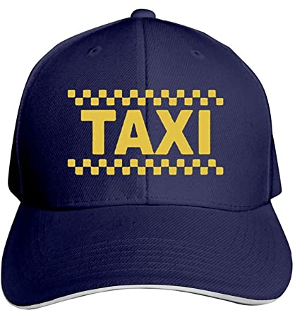 ATOurDealss Taxi Driver Cab Hat Baseball Cap Duck Tongue Cap Outdoor Cap Fashion Black, marineblau, One size