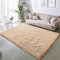BSGIFT Flauschiger Hochflor Teppich Beige 160x230 - Teppich rutschfest für Wohnzimmer Schlafzimmer Kinderzimmer - Modern Wohnzimmerteppich Bettvorleger, Shaggy Langflor Fellteppich