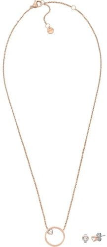 Skagen Damenset Kariana Kette Ohrringe Edelstahl roségoldfarben, SKJB1018SET
