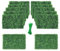 mosegor 12 Parete di Piante Artificiali, 40 x 60 cm Pannelli di Siepe per Prato Siepe Artificiale da Esterno Parete Verde Verticale Interno per Casa, Patio, Balcone, Sfondo, Decorazione