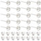 GOMAKERER 20 Paar 925 Ohrstecker Aus Sterlingsilber, Ohrstecker Mit Perlenbecher Ohrstecker Zur Halbgebohrte Mit 50 Stück Kunststoff Ohrmuttern Silberfarbener Ohrstecker Zur Ohrringherstellung