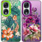 Tedyhulle 2 Pièces Coques de Protection pour téléphone Portable Honor 90 5G, Motif Fleurs Violettes, pour Femmes et Filles, Coque de Protection en TPU, résistante aux Chocs et aux Rayures