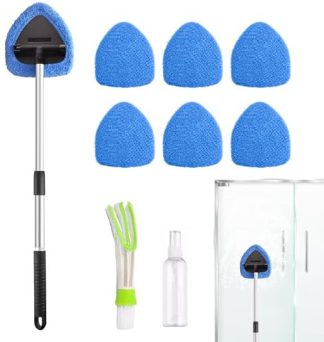 Brosse pour Pare- - Nettoyeur de vitres pour Pare-, Brosse d'essuie-Glaces en Spray | Brosse de Nettoyage Automatique évolutive pour vitres