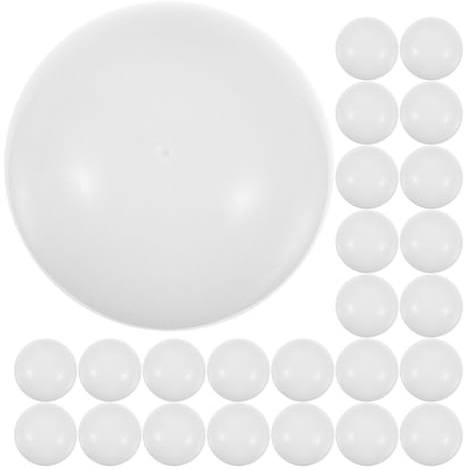 Amosfun 50 StüCk 4Cm ÖFfnende Tombola Kugeln Weiß BefüLlbare Kunststoff PartyspielbäLle FüR Festliche AktivitäTen Und Gewinnspiele Mit Praktischem Deckel