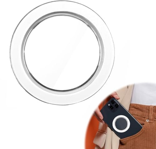 MxyVrix Magnetische Basis für PopSocket Handygriffe, Ring,Magnet,Kompatibel mit iPhone Serie,Abnehmbare Halterung für Kindle/Telefon,Dünn & Leicht,Matt Transparent