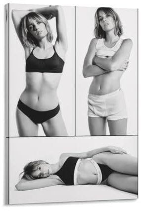 SANWYA Kunstdruck Maya Hawke Has A Hot Body, moderne Dekoration für Zuhause, Schlafzimmer, Poster, Rahmen-Stil, 60 x 90 cm