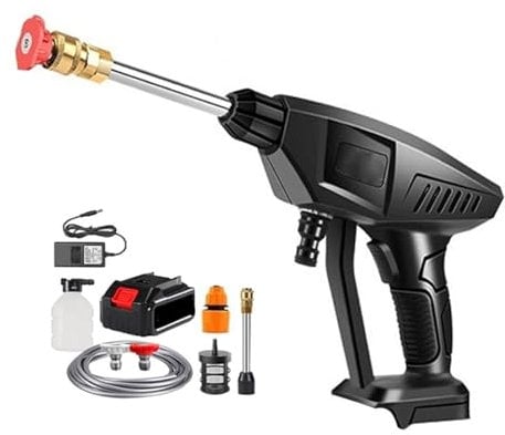 MZZYG Pressure Washer Portable Cordless High Pressure Car Wash Washer Gun Foam Generator Water Gun For Home Garden Car Cleaning Accessories(20000mAh)