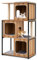 COSTWAY Arbre à Chat XXL 133 cm, 4 Plateformes, 3 Condos, 2 Poteaux à Griffer en Sisal, Arbre à Chat Maine Coon, Cadre en Métal, Coussins Amovible, Arbres a Chaton Design, Couche Charge 15 kg
