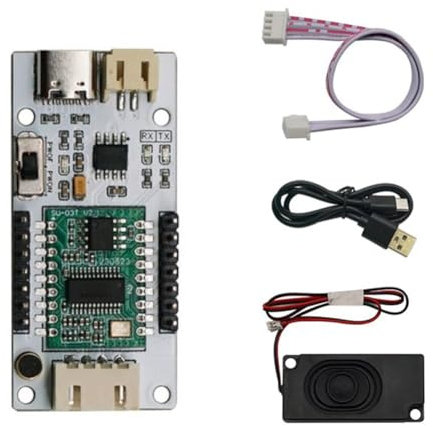 Fangxuee Spracherkennungs-Sensormodul Chinesisch/Englisch Spracherkennung USB-Zu-UART-Modul Integrierte Niederspannungserkennung