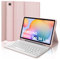 Coque Clavier pour Samsung Galaxy Tab S6 Lite 10.4 2024/2022/2020, AZERTY Français Housse Clavier Bluetooth Magnétique Détachable avec Porte Crayon pour Samsung Galaxy S6 Lite 10.4 Pouces, Rose
