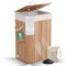 RAYROT Cesto Ropa Sucia 2 Compartimentos. Cesta con Tapa Cubo 72 L de Bambu (Natural) Laundry Basket Incluye Bolsa Antiolor Canasta Doble de Lavanderia Madera Colada