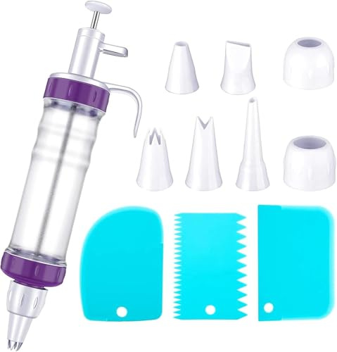 Cake Decorating Pen with 7pcs Piping Nozzle, Piping Gun Piping Nozzles Set