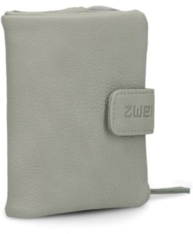 Zwei kleine Damen Geldbörse M.Wallet MW5 Portemonnaie aus weichem Kunstleder, Geldbeutel mit Druckknopf & Reißverschluss-Münzfach, 6 Kartenfächern, 4 Einsteckfächern, 1 Scheinfach