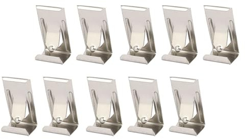 PRETYZOOM Silver Iron Picture Frame Hanging Clips for Canvases and 3D Printer Hot Glass Bed 60pcs with Back Plate Buckles , Easy to Install and Remove , Firmly Hold Frames