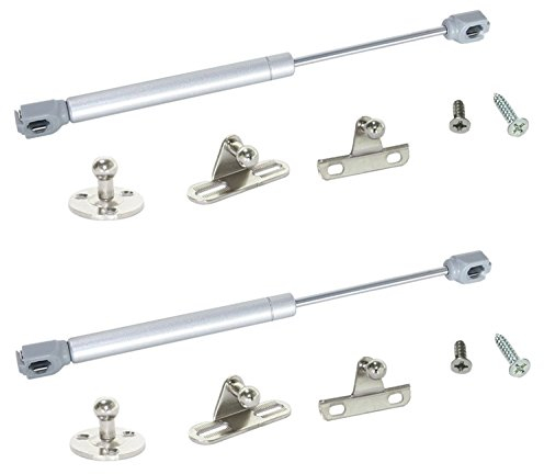 Gedotec Klappenbeschlag Klappen-Feder für Möbelklappen Gasdruckfeder Möbel-Bau | 120 Nm (12 kg) | Länge 268 mm | Gasdruckdämpfer KOMPLETT SET | 2 Set - Klappenhalter Küche inkl. Befestigungsmaterial