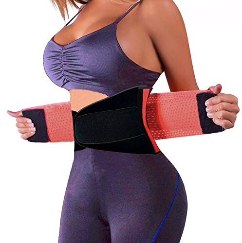 SCHWABMARKEN Sport Powergürtel Waisttrainer Taillengürtel Korsett, in Rosa Größe Small, Powerbelt, Cincher, Shaper, Unterstützung fürs Training, Fitness