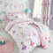 Happy Linen Company Mädchen Bettwäsche-Set - Ballerina-Motiv - wendbar - Rosa - Einzelbett