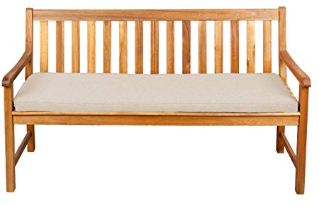 Gutekissen® Sitzkissen für Bank, Gartenschaukeln, Sitz, glatt. FK5 (180x50x5, Creme)