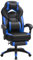 SONGMICS Chaise de Jeu, Chaise d'Ordinateur, Ergonomique, avec Repose-Pieds, Coussin de Tête Ajustable, Support Lombaire, Capacité de Charge de 150 kg, Noir et Bleu OBG77BU
