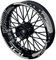 OneWheel Felgenaufkleber Motorrad passend für Supermoto Husqvarna 701 Design 3 | 17 Zoll | Vorder- und Hinterrad inkl. Farbiger Spokes (schwarz)