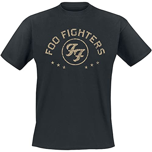 Foo Fighters Arched Star Männer T-Shirt Schwarz Band-Merch, Bands