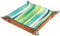 ZORE_FINE5 Faltbare Rollwürfel für Spiele, Leder, quadratisch, Schmucktabletts und Uhren, Schlüssel, Münzen, Süßigkeiten, Aufbewahrungsbox, 14,5 cm, Aquarell-Streifen, Grün / Blau