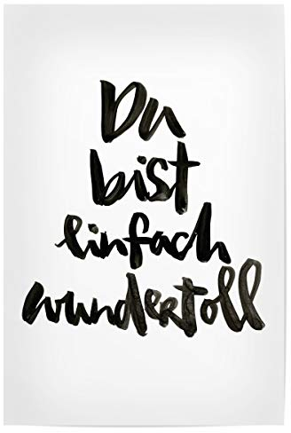 artboxONE Poster 45x30 cm Typografie Einfach wundertoll - Bild wundertoll Freundschaft handlettering