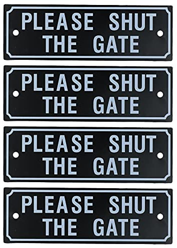 AB Tools 4PK Please Shut The Gate Home Gate Garden Fence Sign