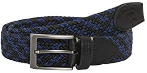Redbridge Geflochtener Gürtel Elastisch Flexibel verstellbar Unisex Stretchgürtel Saxeblau-Schwarz 90